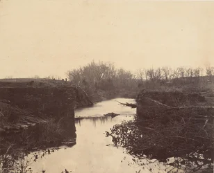 Ruinene av Stone Bridge - Bull Run, 1862.