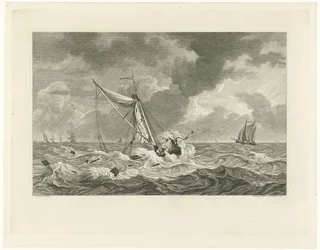 Strender ved kaien til skipper Klaas Ringels nær Texel, 1778