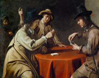 Les cheaters gjenforent Maleri av Mathieu Le Nain (Lenain) (1607-1677) 1600-tallet