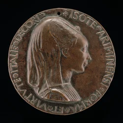 Isotta degli Atti, 14321433-1474, elskerinne 1446, deretter kone etter 1453, av Sigismondo Malatesta [obv