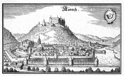 Aurach - utdrag fra Topographia Sueviae (Swabia)