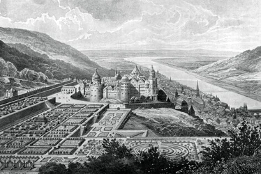 Heidelberg slott, Tyskland, i 1620 1903.
