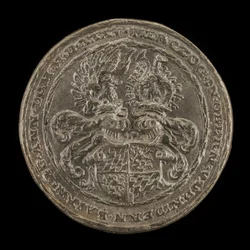 Skjold med kasker og våpen [revers], 1535.