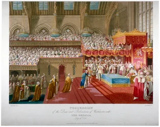 Kroningen av kong Georg IV, Westminster Hall, London, 1821 1824.