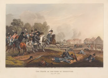 'The Death of the Duke of Brunswick, 15. juni [sic] 1815'. (skrive ut)