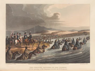 Krysset av Niemen ved åpningen av kampanjen i 1812 (trykk)