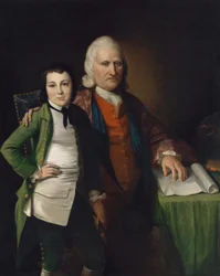 Cadwallader Colden og hans barnebarn Warren De Lancey, ca. 1772.