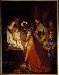 De hellige tre kongers tilbedelse, 17. århundre, sol, 1,81x2,35 m, Toulouse, Musée des Augustins