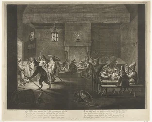Garderom med aper, ca 1720