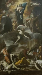 Skisse av votivfresken for pesten i 1656
