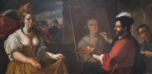 Apelles maler Campaspes portrett, elskeren til Aleksander den store, andre halvdel av 1600-tallet (olje på lerret)