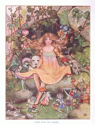Stemorsblomst med feene, illustrasjon fra Lady Anns Fairy Tales, 1914