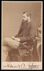 Portrett av Edward Burnett Tylor 1832-1917, mellom 1872 og 1877.