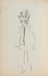 Italiensk skissebok: Stående kvinne 34 Se side 126, 1898-1899.