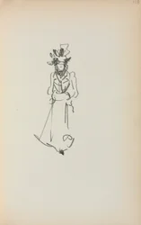 Italiensk skissebok: Stående kvinne side 118, 1898-1899.