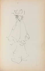 Italiensk skissebok: Stående kvinne side 147, 1898-1899.