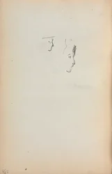 Italiensk skissebok: To profiler side 258, 1898-1899.