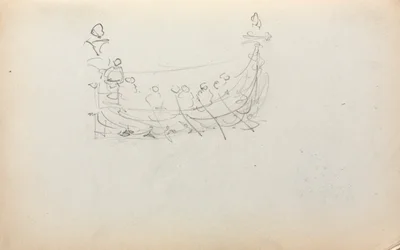 Italiensk skissebok: Venetian Boat side 29, 1898-1899.