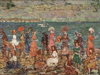 Strand, ca. 1913 (olje på lerret)