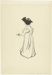 Stående kvinne med hatt og utstrakt arm Étude pour un portrait (originaltittel) L'Epreuve (serietittel)