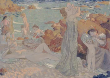 Badende, Pouldu-stranden, 1899.