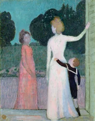 Madame Adrien Mithouard og hennes sønn, Jacques, 1903 (pastell på papp)