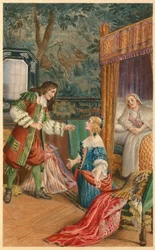 Tvist mellom Armande og Moliere (illustrasjon)