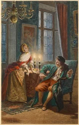 Molière og Madeleine Béjart (illustrasjon)