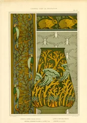 Naturmotiver i jugendstil: Fugler, marint liv og insekter (lito)
