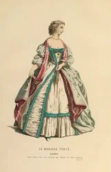 Kostyme til rollen som Dorimene, ca. 1868 (gravering)