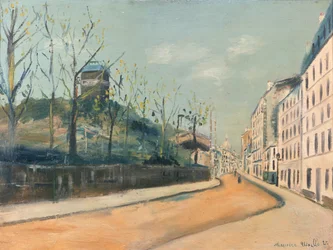 Rue Lepic, Montmartre, med Moulin de la Galette og Sacré-Cœur