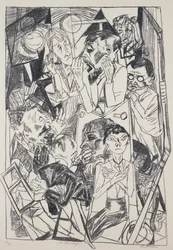 Ideologene, av Max Beckmann (1884-1950), gravering. Tyskland, 1900-tallet.