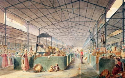 Interiør i Les Halles, 1835