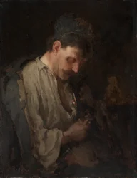 Mannsportrett, tidlig på 1890-tallet (olje på panel)