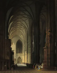 Interiøret i Stephanskirche i Wien