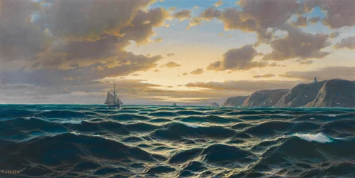 Engelsk: Marine, solnedgang på kysten