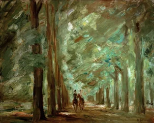 Avenue i Sacrow med to ryttere