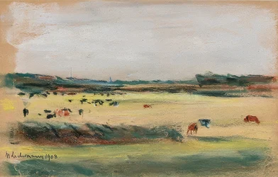 Landskap med beitende kyr. 1908
