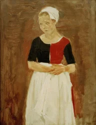 M.Liebermann, stående foreldreløs jente