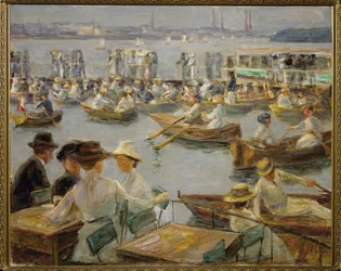 Ved bredden av Alster, Hamburg (maleri på lerret)