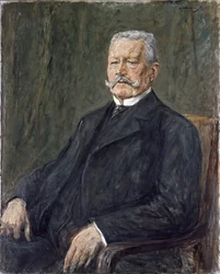 Portrett av president Paul von Hindenburg 1847-1934, av Max Liebermann (1847-1935) Niedersachsen statsmuseum, Hannover