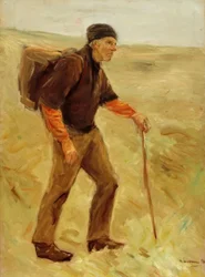 Stridende bonde - (studie, helfigur)