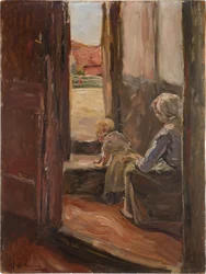Det første skrittet (Mor og barn, liten skisse)