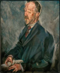 Max Oppenheimer, «Heinrich Mann» / Olje på lerret, 1912