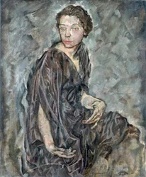 Portrett av Tilla Durieux (1880-1971), østerriksk skuespillerinne og komiker