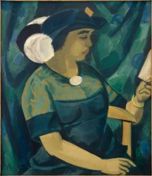 Portrett av kunstnerens kone (Lotte Pechstein)