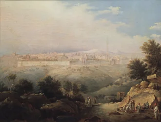 Utsikt over Jerusalem, 1821