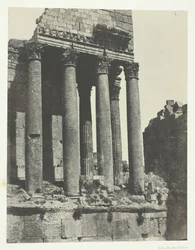 Baalbeck Heliopolis, Jupiters tempel, utsikt fra sørøstvinkelen, Syria, 184951, trykt 1852.