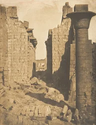Bubastittenes domstol og inngangen til Hypostyle Hall of Palace of Karnac, Theben, 1849-50.