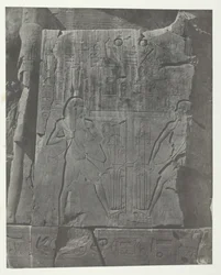 Gournah, Sculptures from the Throne of the Colossi, Theben, 184951, trykt 1852.